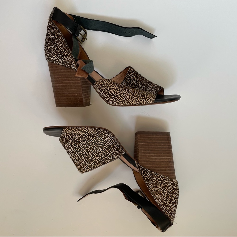 Animal print madewell heels sandals